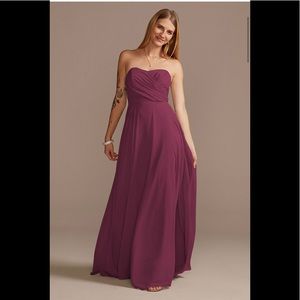 David’s Bridal Strapless Bridesmaid Dress